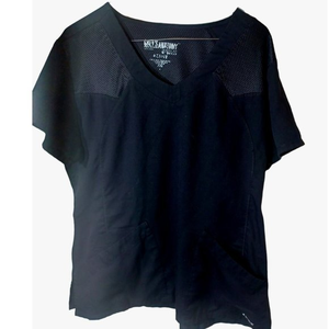 Women's Gray's Anatomy Black Scrub Top Size Large‎